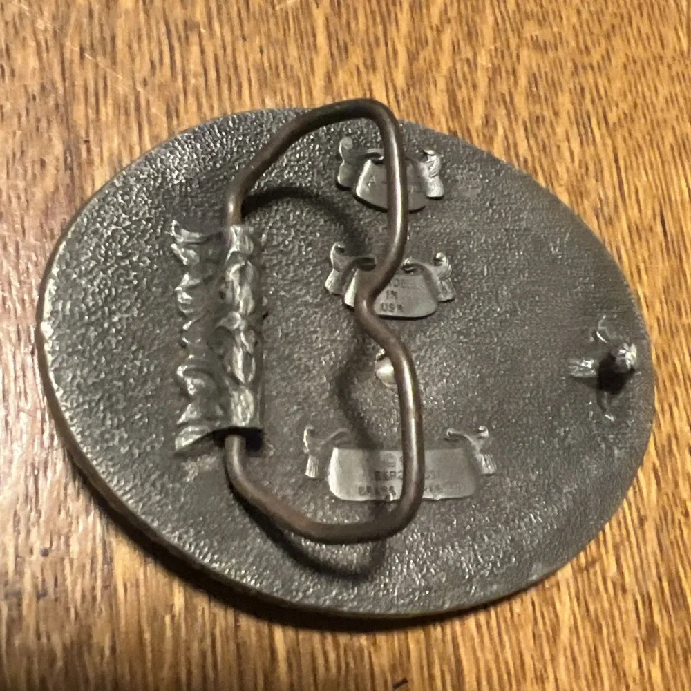 Vtg Bergamot Brass Works Belt Buckle Championship Rodeo 1981 BullRider A300